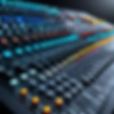 Screenshot of popular audio mixer software used in live streaming environments.