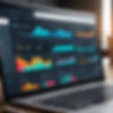Dynamic dashboard interface of an LMS showcasing user engagement metrics