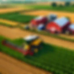 Innovative agrarian software interface showcasing farm management tools