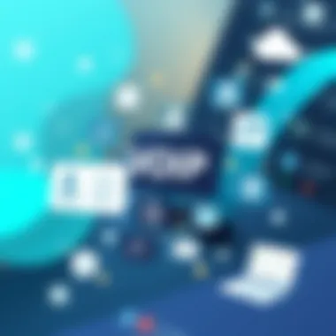 An abstract visual showing the benefits and challenges of using VoIP services