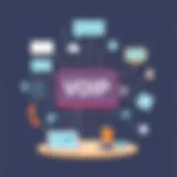 An illustration depicting the concept of VoIP technology in India