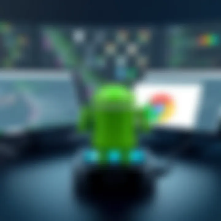 Android device connected to Chrome via Vysor