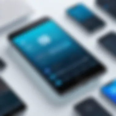 Innovative App Design Concepts Illustration of a conceptual design layout for an app