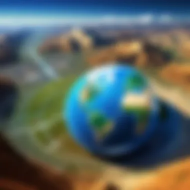 Technological Evolution of Google Earth Diagram illustrating the technological advancements incorporated in Google Earth.