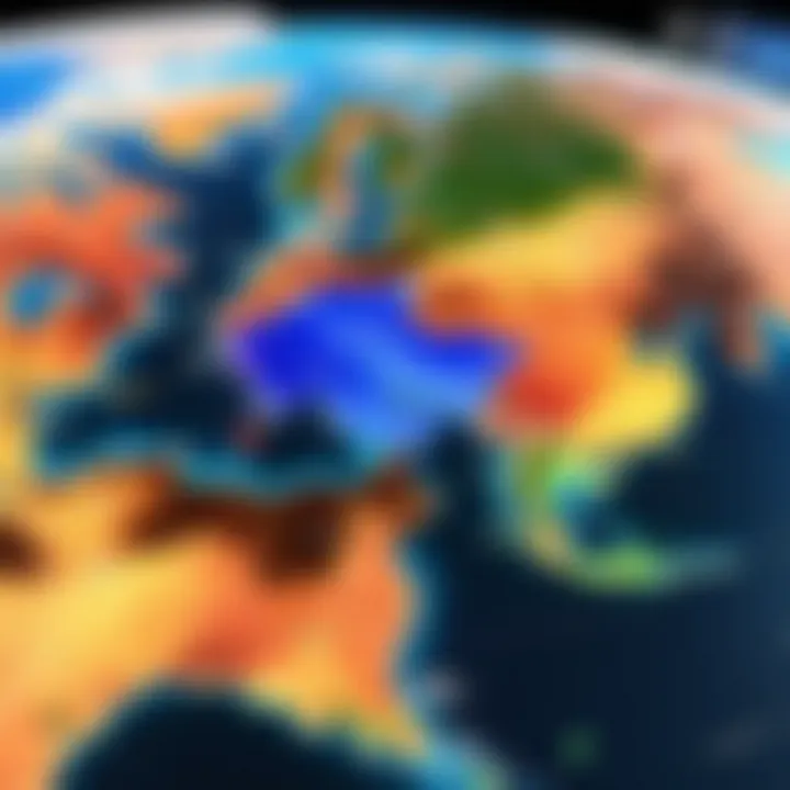 Visual representation of the update frequency of Google Earth data.