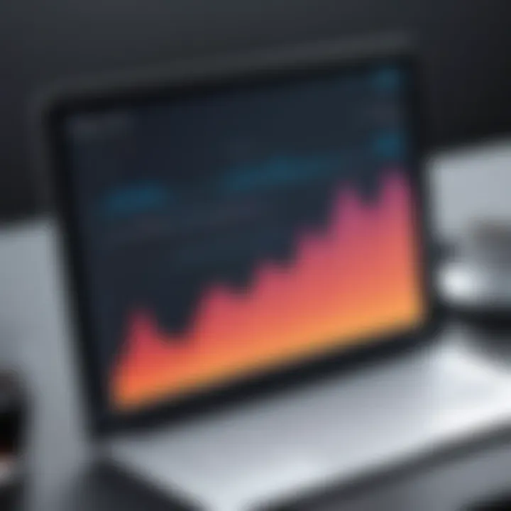 An analytical graph showcasing audience growth over time