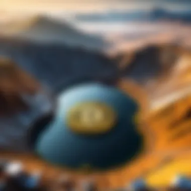 Environmental Impact of Cryptocurrency Mining A conceptual image illustrating the environmental impact of cryptocurrency mining.