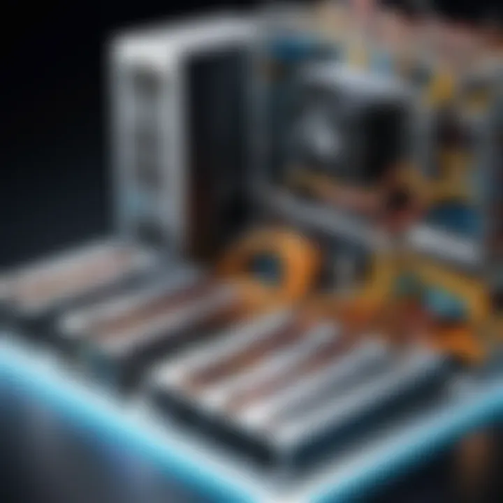 An infographic displaying optimization techniques for enhancing mining rig performance.