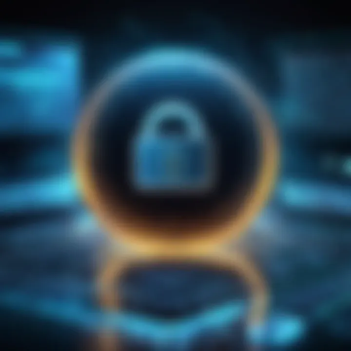 Visual representation of data security concepts