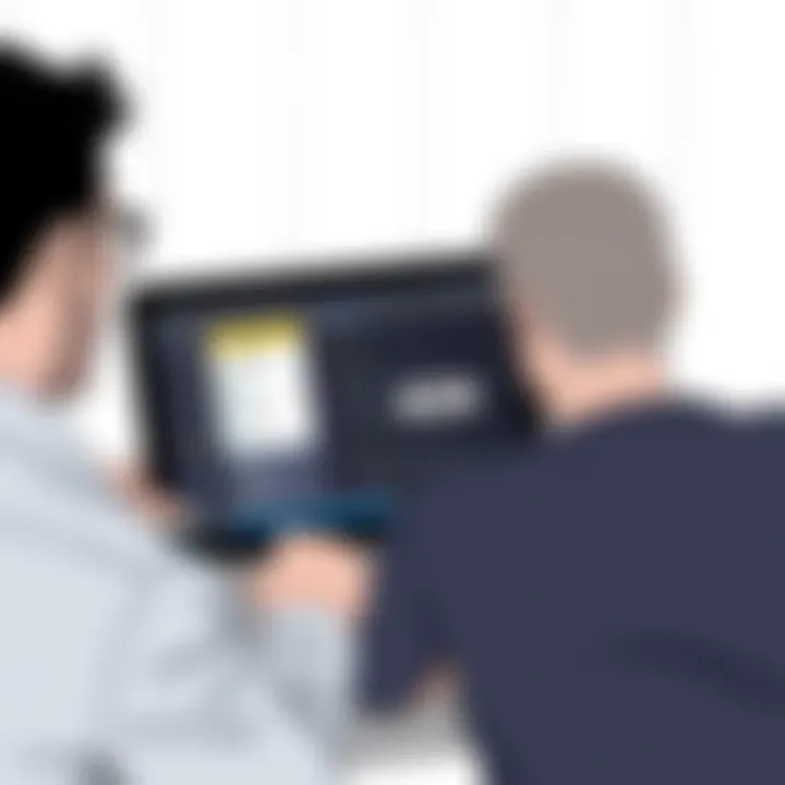 User Review Experience with Label Printing Software A user reviewing label printing software on a laptop