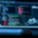 Detailed view of advanced CAD software interface