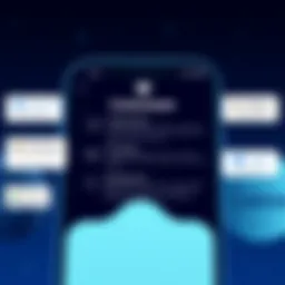 Mobile interface showcasing Caterease functionalities