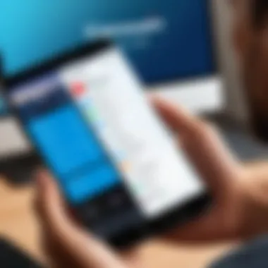 User Experience with Comcast WiFi App User interacting with Comcast WiFi app on a smartphone