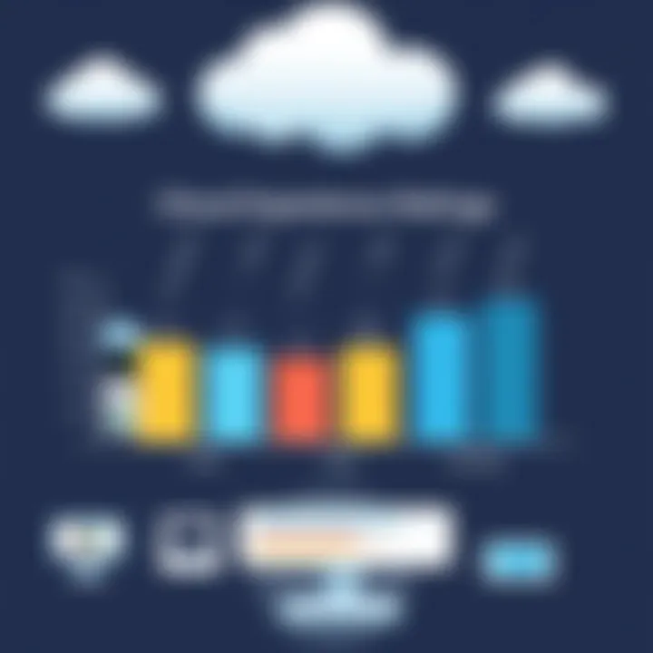 Chart illustrating user experience ratings across different cloud storage platforms
