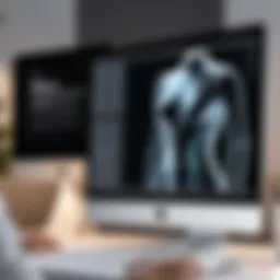 Sophisticated clothing design interface on Mac
