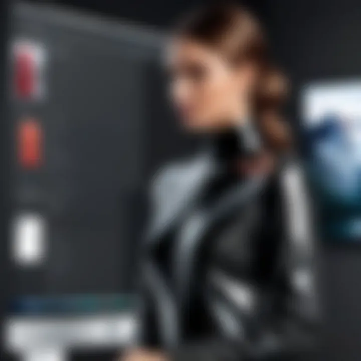 User showcasing fashion design process on Mac
