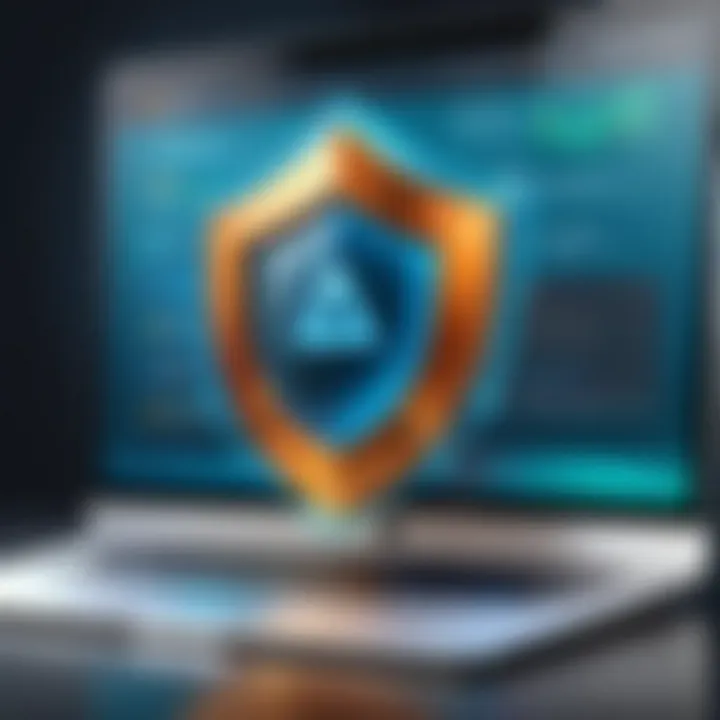 Mac and PC systems displaying antivirus protection