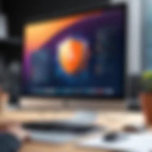 User engaging with antivirus software interface