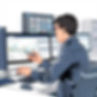 Educator Analyzing Istation Performance Metrics Educator analyzing performance metrics from Istation Online