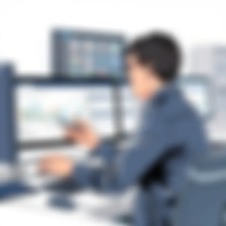 Educator Analyzing Istation Performance Metrics Educator analyzing performance metrics from Istation Online