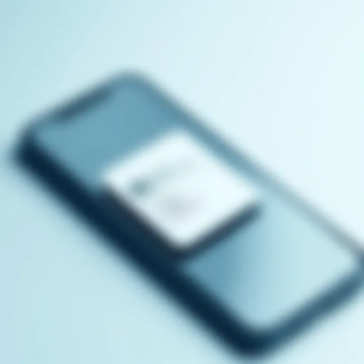 Digital version of a portable business card displayed on a smartphone