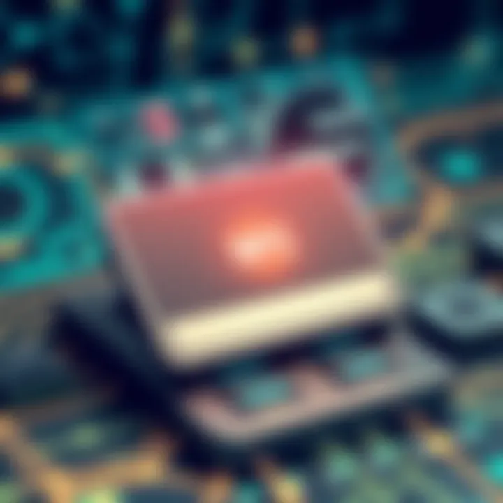 Illustration of NFC technology in use with a portable business card