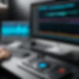 Graphic representation of audio remastering software features