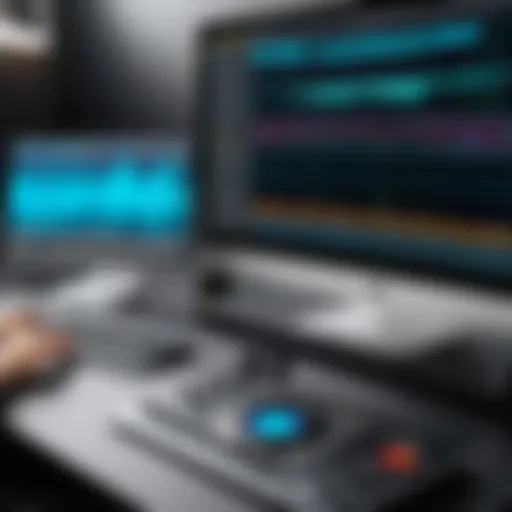 Graphic representation of audio remastering software features