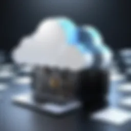 A visual representation of cloud storage solutions for file transfer.