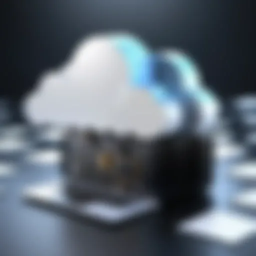 A visual representation of cloud storage solutions for file transfer.