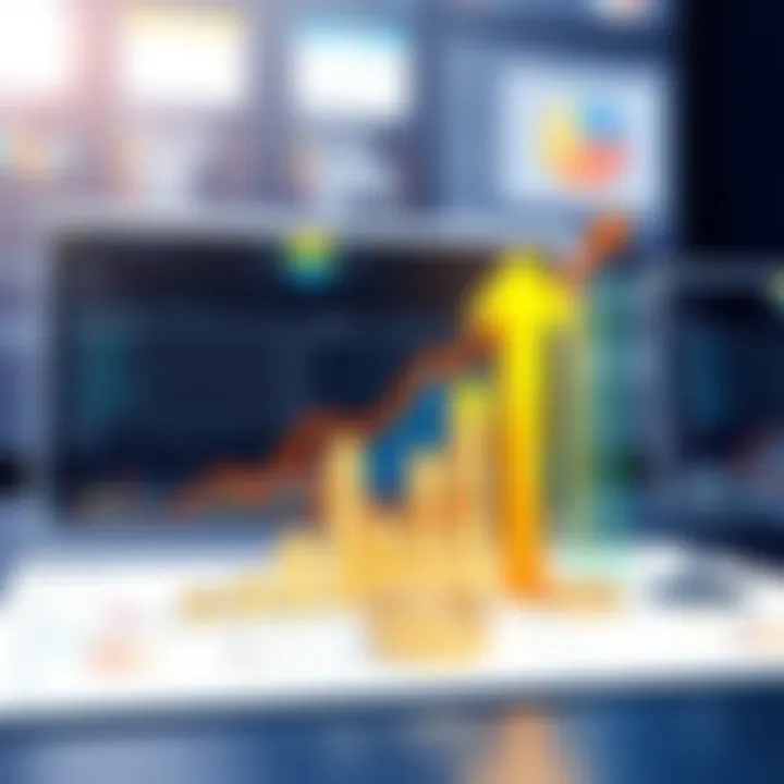 Business growth analysis with charts