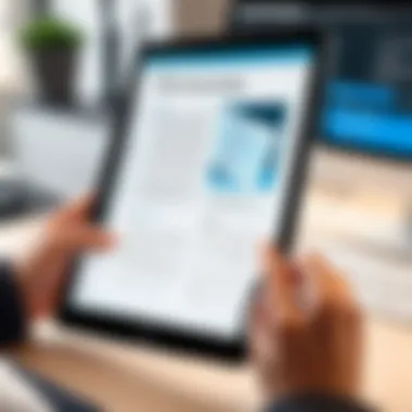 Accessing PDF Editing Application on a Tablet User accessing a PDF editing application on a tablet