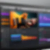 User interface of GarageBand software showcasing its features