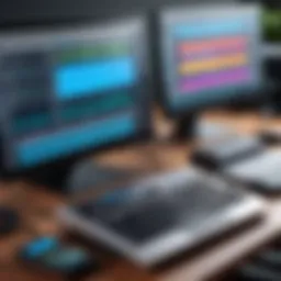 User interface of recording software showcasing a modern digital audio workstation