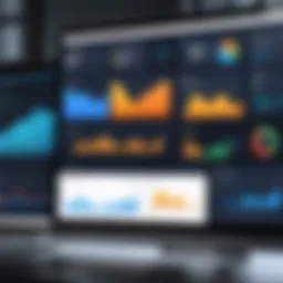 User interface of property claims management software showcasing analytics dashboard