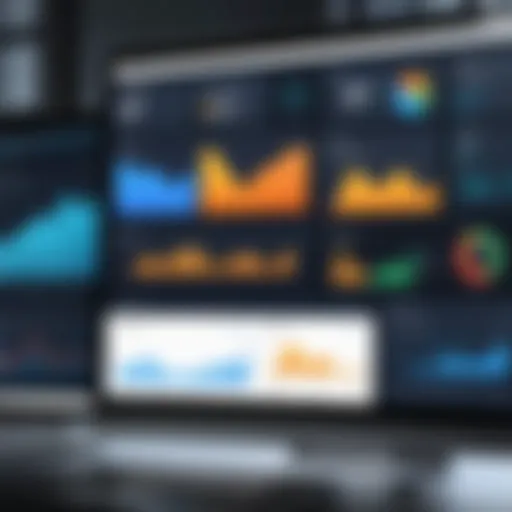User interface of property claims management software showcasing analytics dashboard