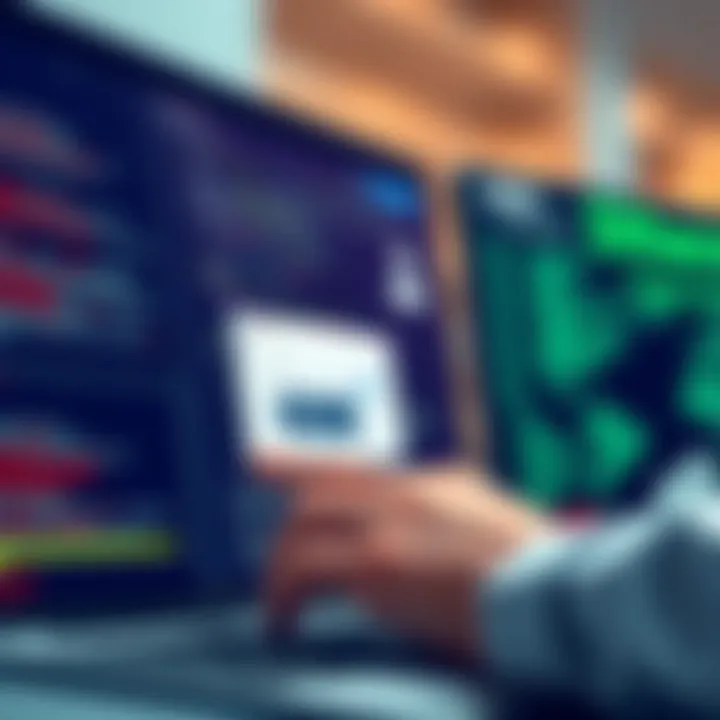 A close-up of a user navigating an online domain registration platform