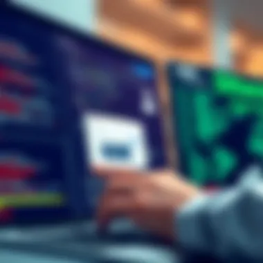 User Experience in Domain Registration A close-up of a user navigating an online domain registration platform