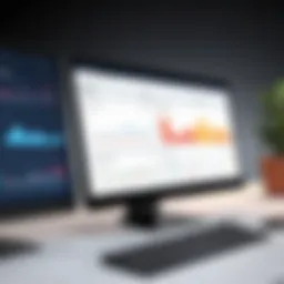 Illustration of online sales tracking dashboard
