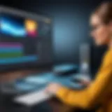 Interface of a user-friendly video editing software