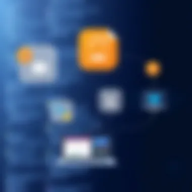 Diagram depicting data management workflow with Knack Software