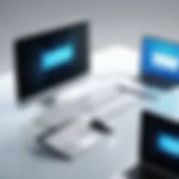 Conceptual illustration of file sharing between computers