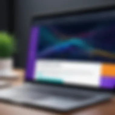 An open laptop displaying various online courses on its screen