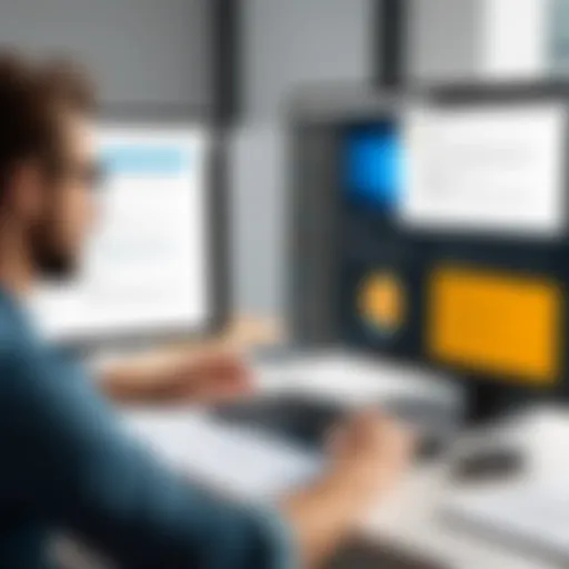 User interacting with PDF editing software