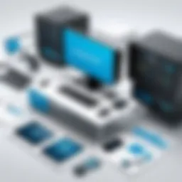 A visual representation of EmbTel solutions showcasing various technological tools