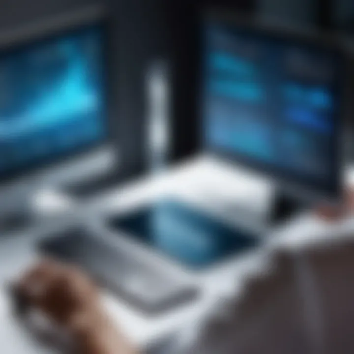 Futuristic depiction of trends in software solutions