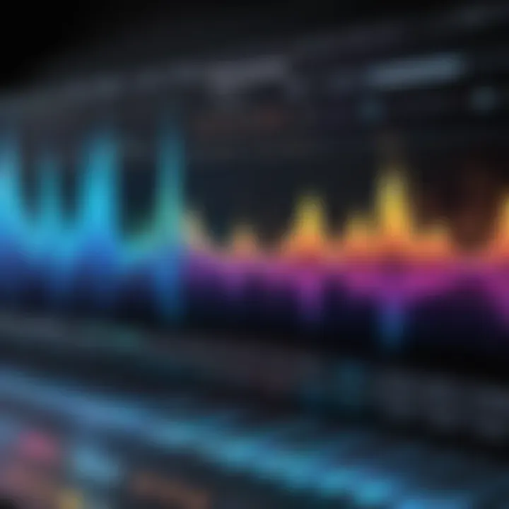 Visual representation of audio waveforms showcasing enhancements