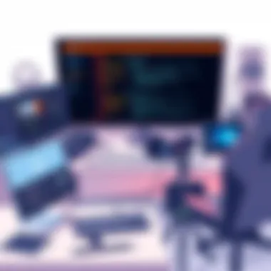 Gaming Setup Utilizing Screen Recording Tools A gaming setup with screen recording in action