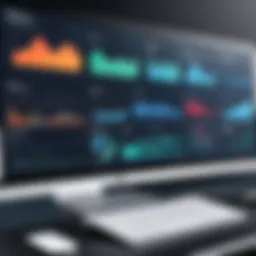 A digital dashboard displaying marketing analytics