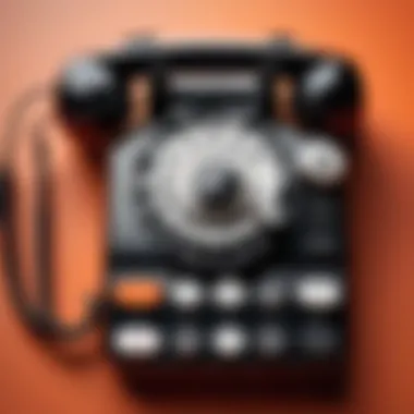 Contrast of Dialer Evolution A vintage rotary phone juxtaposed with a modern smartphone dialer interface.